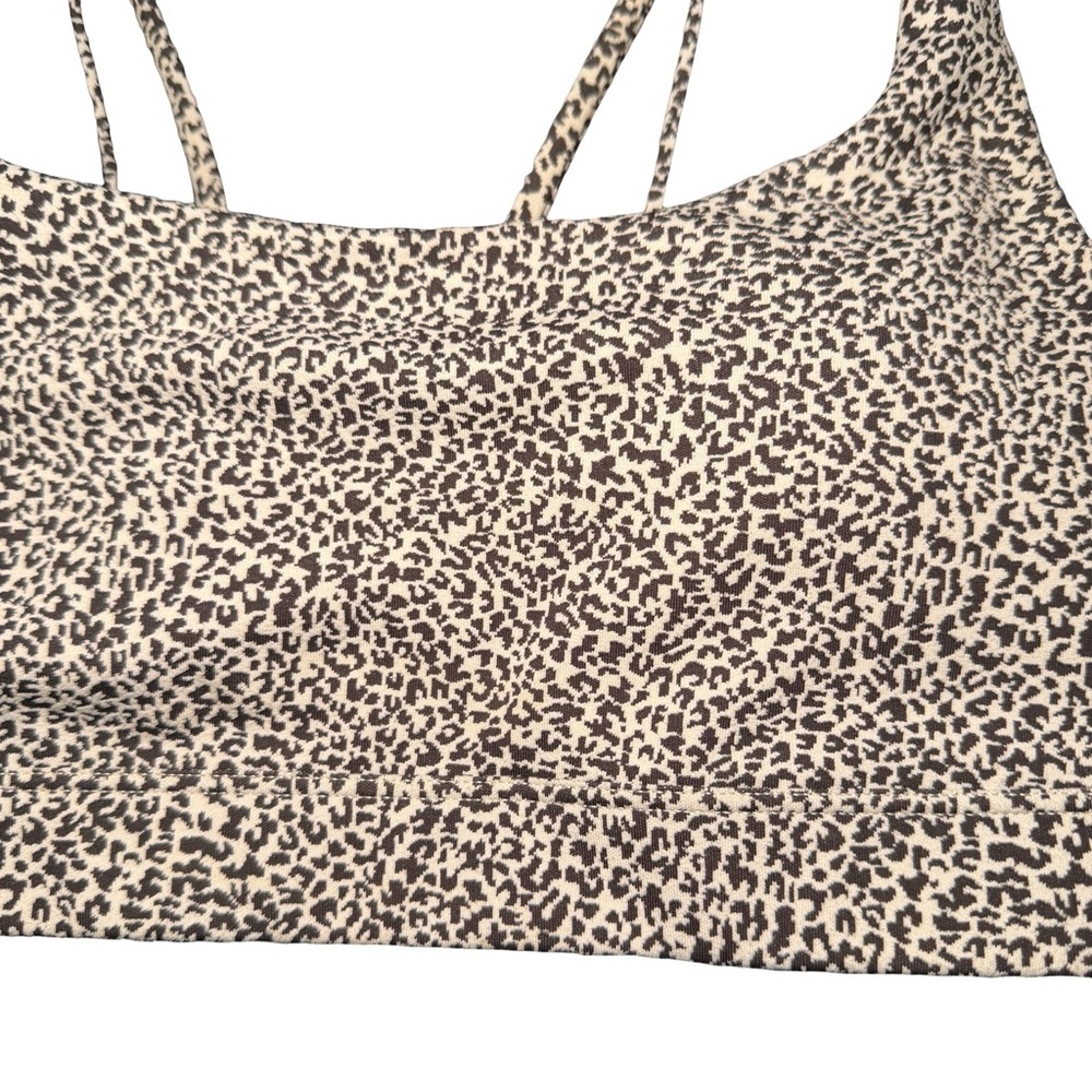 Athleta White and Black Speckled Scoop-Neck Sports Bra - Picture 5 of 8